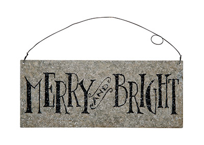 Merry and Bright Tin Sign