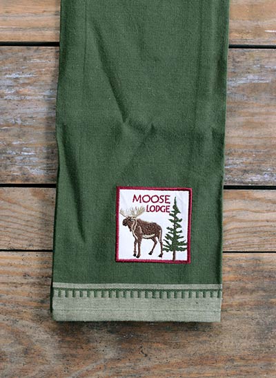 Moose Applique Dishtowel