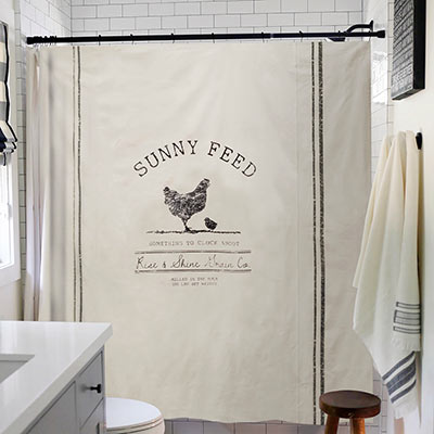 Sunny Feed Chicken Shower Curtain
