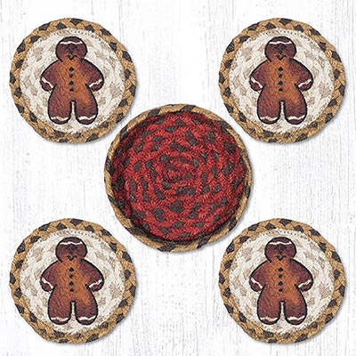 Gingerbread Man Braided Coaster Set