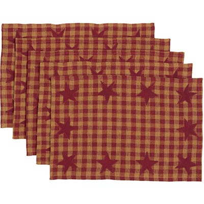 Burgundy Star Placemats (Set of 6)