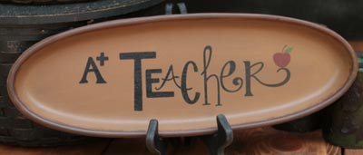 A+ Teacher Oval Tray