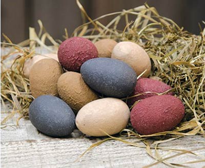 Primitive Wooden Eggs (Set of 12)
