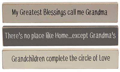 Grandma Mini Shelf Sitter Signs (Set of 3)