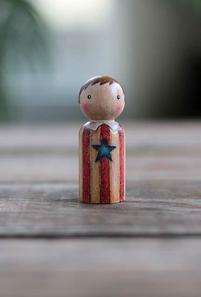 Americana Boy Art Peg Doll