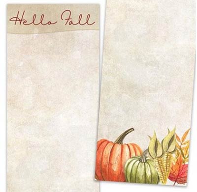 Hello Fall Pumpkins List Notepad