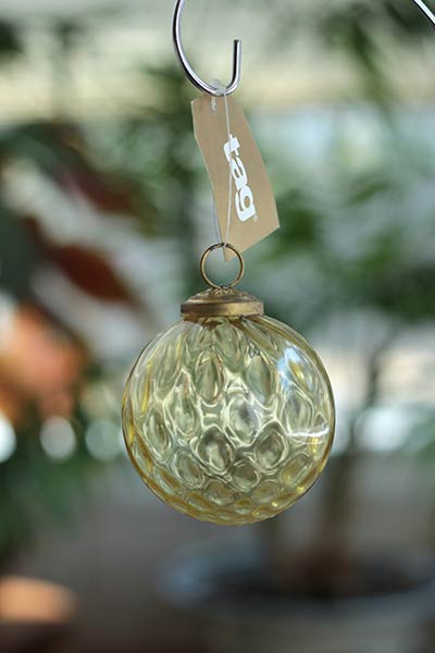 Gold Hammered Glass Ornament