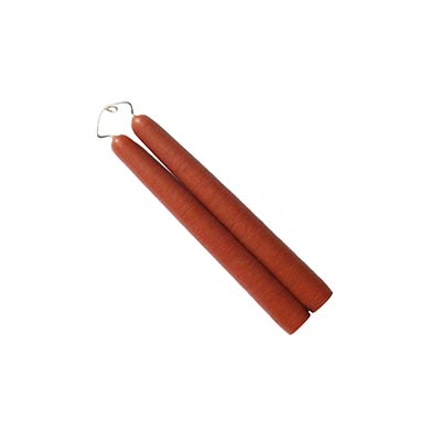 6 inch Terra Cotta Mole Hollow Taper Candles (Set of 2)