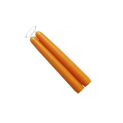 6 inch Yellow Orange Mole Hollow Taper Candles (Set of 2)