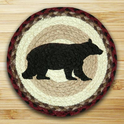 Cabin Bear Braided Tablemat - Round (10 inch)