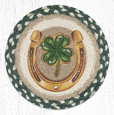 Clover Horseshoe Braided Tablemat - Round (10 inch)