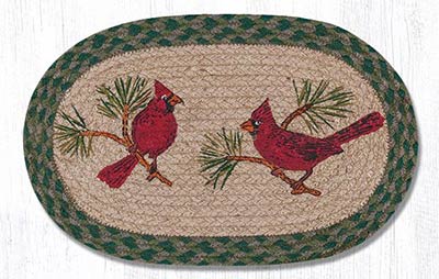 Cardinal Hand Braided Tablemat - Oval (10 x 15 inch)