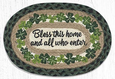 Bless This Home Braided Oval Tablemat (10 x 15 inch)