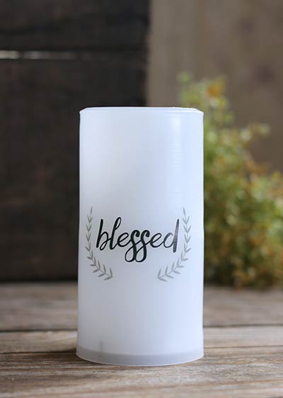 Blessed LED Pillar Candle with Timer
