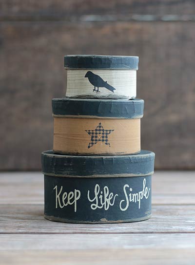 Keep Life Simple Mini Stacking Boxes (Set of 3)