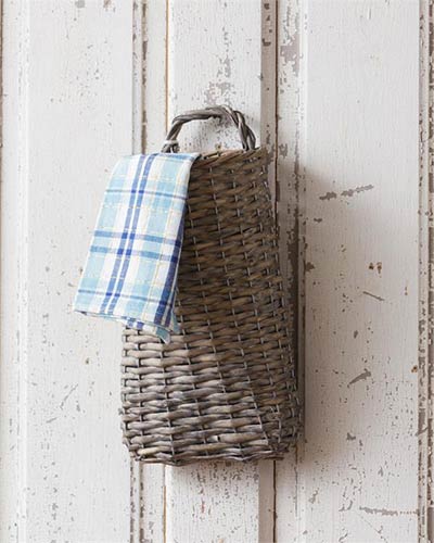 Rustic Gray Hanging Basket