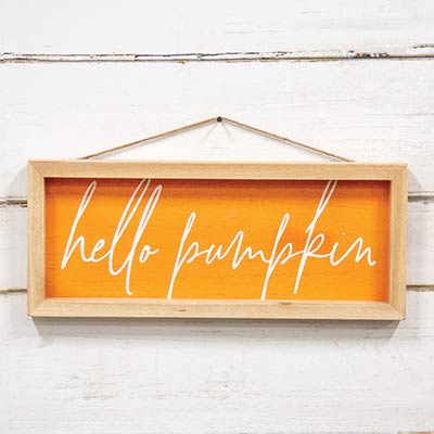 Hello Pumpkin Framed Sign