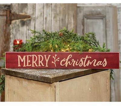 Engraved Christmas sign