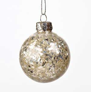 Broken Glass Ornament - Silver