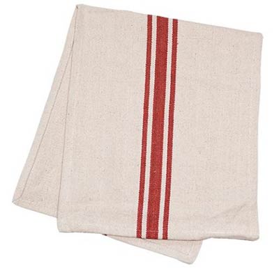 Cream with Red Stripe 30 inch Table Runner
