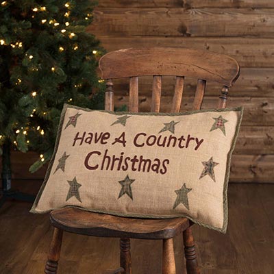 Country Christmas Pillow (14x22)