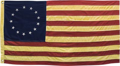 Colonial Betsy Ross Flag Patch 3x5" Thirteen Star Colonial Flag 