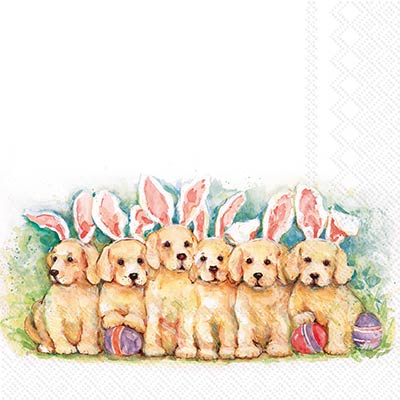 Candy Dogs Easter Paper Luncheon Napkins