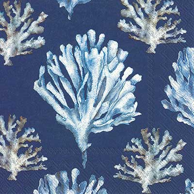 Blue Coral Paper Luncheon Napkins