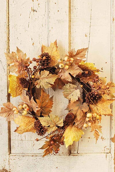 Brown & Gold Harvest Time Wreath
