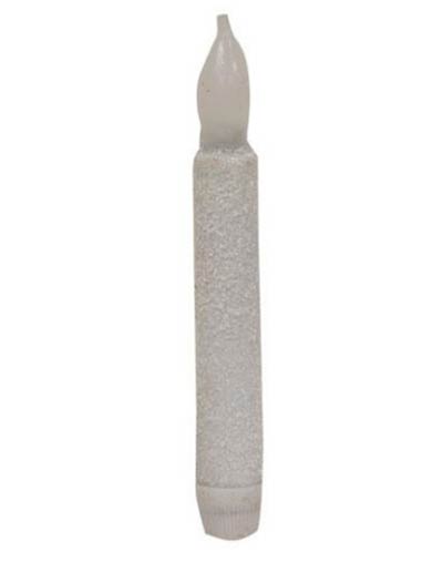 Frosty White Timer Taper Candle