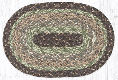 Moss Bark Braided Oval Tablemat