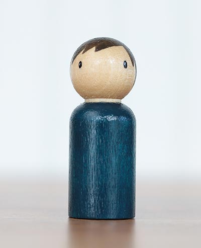 Simple Boy Peg Doll (or Ornament)