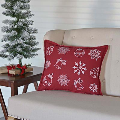 Snow Ornaments Pillow (14x18)