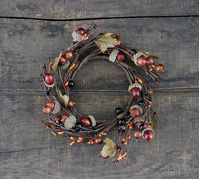 Fall Acorn Candle Ring - 4 inch