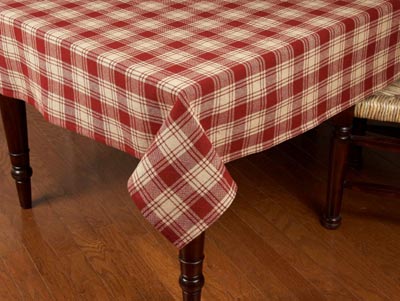 Millbrook Red Tablecloth - 60 x 90 inch