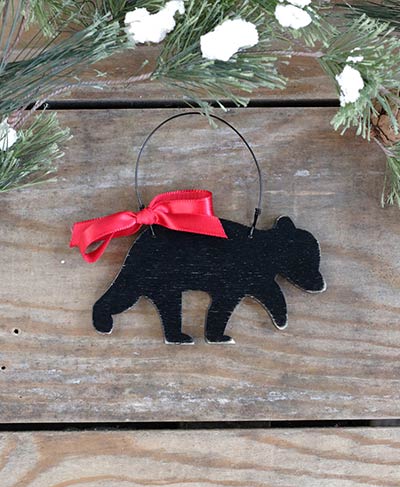 Baby Black Bear Personalized Ornament