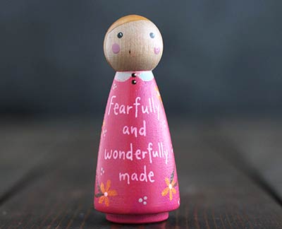 Fearfully and Wonderfully Made Scripture Doll - Pink (or Ornament)