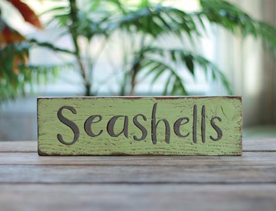 Seashells Wood Sign
