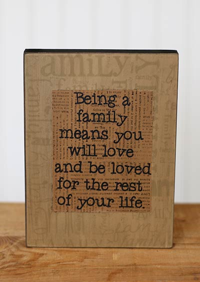 Family Box Sign - You Will Be Loved