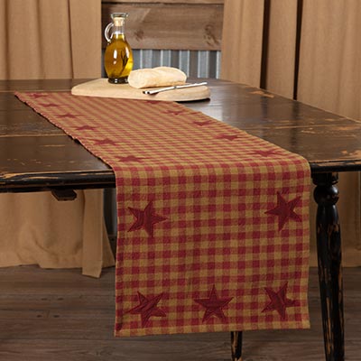 Sunflower Checked Country Primitive Design Table Runner 13x48