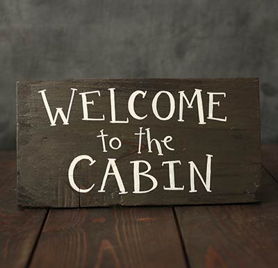Welcome to the Cabin Rustic Wood Sign