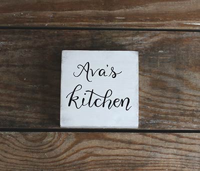 Custom Kitchen Name Sign