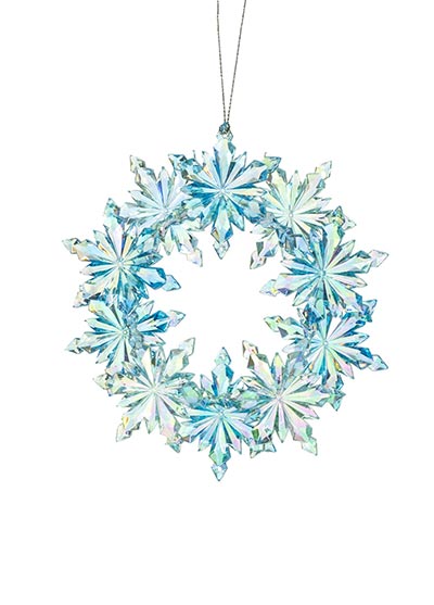 Blue Frozen Wreath Ornament