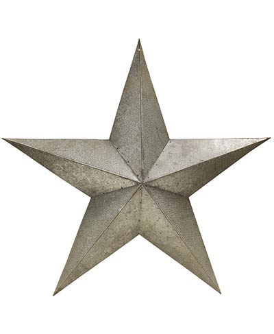 Galvanized Metal Barn Star, 24 inch