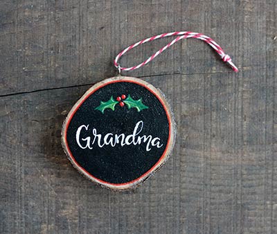 Grandma Wood Slice Ornament (Personalized)