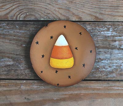 Candy Corn with Stars Plate