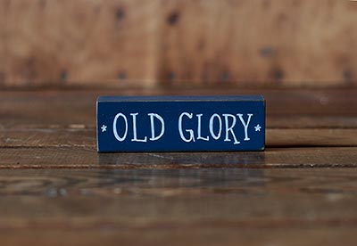 Old Glory Mini Stick Shelf Sitter - Blue
