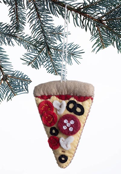 Pizza Slice Felt Ornament