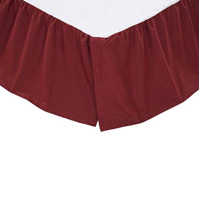 Solid Burgundy Bed Skirt - California King