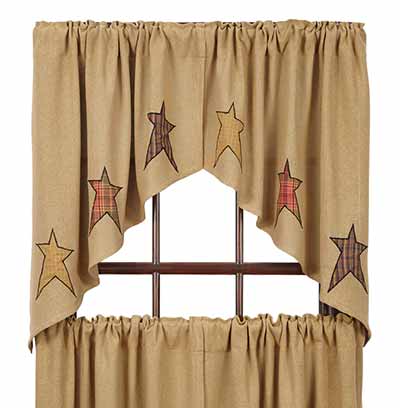 Stratton Burlap Applique Star Swag, by Nancy's Nook - The Weed Patch